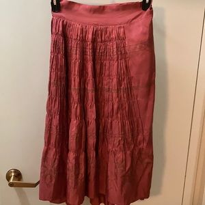 Zara Woman Boho Silk Skirt